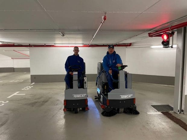 Einsatzbereit für die Tiefgaragenreinigung